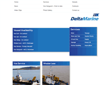 Tablet Screenshot of delta-marine.co.uk